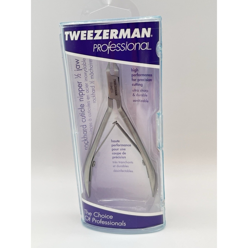 Tweezerman Professional Rockhard Cuticle Nipper 1/2 Jaw Stainless Steel unused